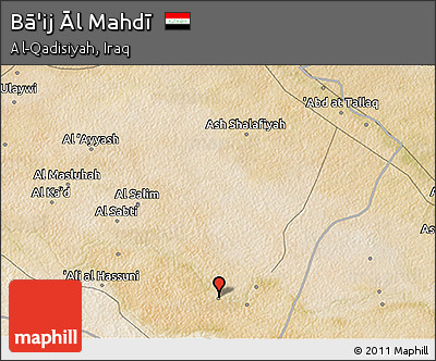 Satellite 3D Map of Bā'ij Āl Mahdī