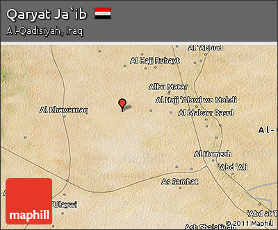 Satellite 3D Map of Qaryat Ja`ib