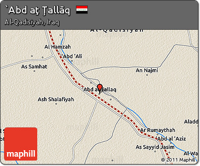 Shaded Relief 3D Map of `Abd Aţ Ţallāq