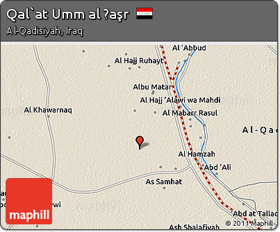 Shaded Relief 3D Map of Qal`at Umm Al Ḩaşr
