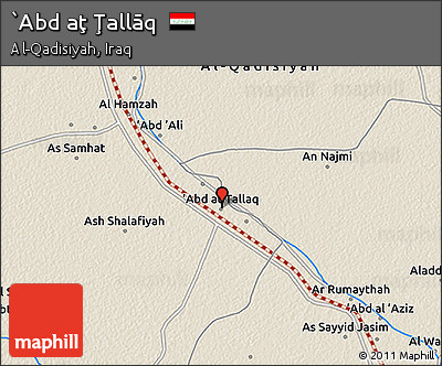 Shaded Relief 3D Map of `Abd Aţ Ţallāq