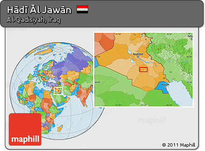 Political Location Map of Hādī Āl Jawān