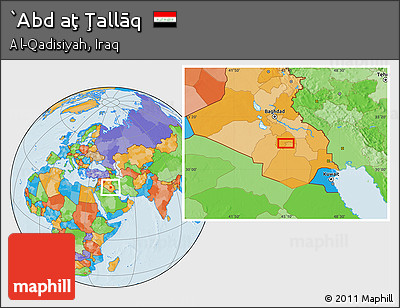 Political Location Map of `Abd Aţ Ţallāq
