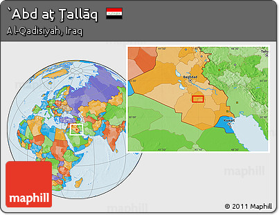Political Location Map of `Abd Aţ Ţallāq