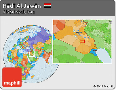 Political Location Map of Hādī Āl Jawān