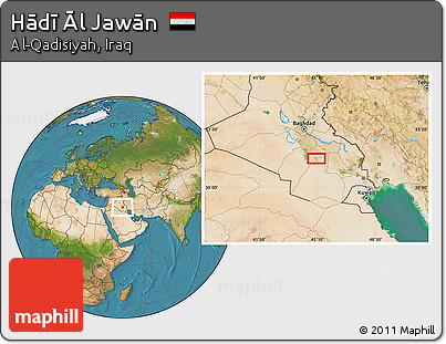 Satellite Location Map of Hādī Āl Jawān