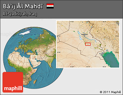 Satellite Location Map of Bā'ij Āl Mahdī