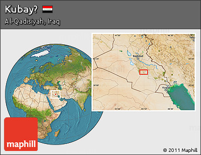 Satellite Location Map of Kubayḩ