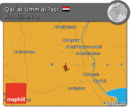 Political Map of Qal`at Umm Al Ḩaşr