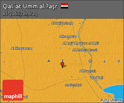 Political Map of Qal`at Umm Al Ḩaşr