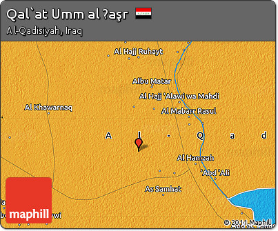 Political Map of Qal`at Umm Al Ḩaşr