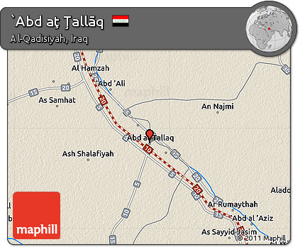 Shaded Relief Map of `Abd Aţ Ţallāq