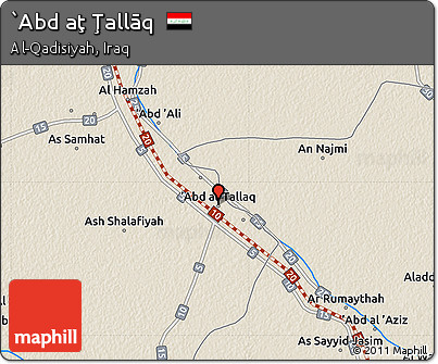 Shaded Relief Map of `Abd Aţ Ţallāq