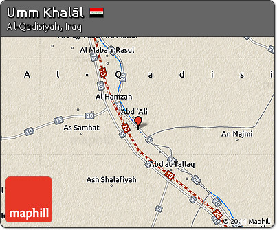 Shaded Relief Map of Umm Khalāl