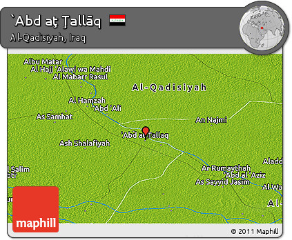 Physical Panoramic Map of `Abd Aţ Ţallāq