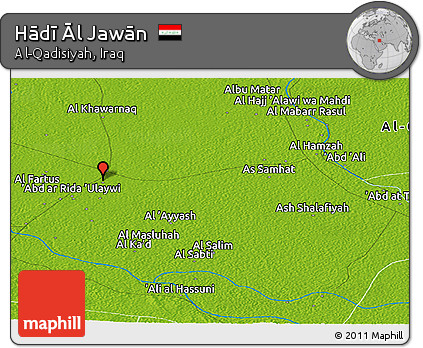 Physical Panoramic Map of Hādī Āl Jawān
