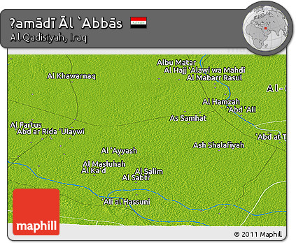 Physical Panoramic Map of Ḩamādī Āl `Abbās