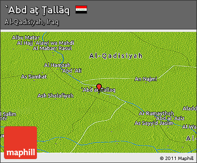 Physical Panoramic Map of `Abd Aţ Ţallāq