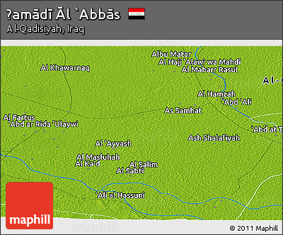 Physical Panoramic Map of Ḩamādī Āl `Abbās