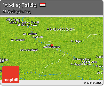 Physical Panoramic Map of `Abd Aţ Ţallāq