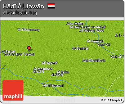 Physical Panoramic Map of Hādī Āl Jawān