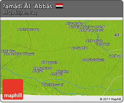 Physical Panoramic Map of Ḩamādī Āl `Abbās