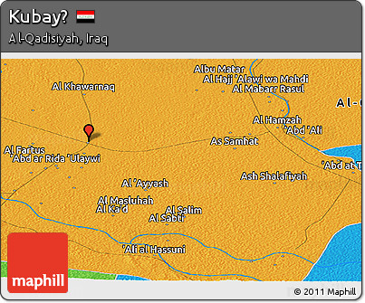 Political Panoramic Map of Kubayḩ