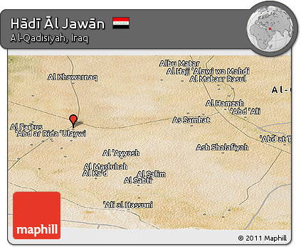 Satellite Panoramic Map of Hādī Āl Jawān