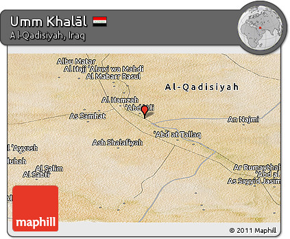 Satellite Panoramic Map of Umm Khalāl