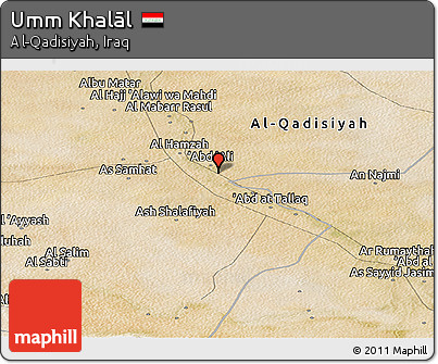 Satellite Panoramic Map of Umm Khalāl
