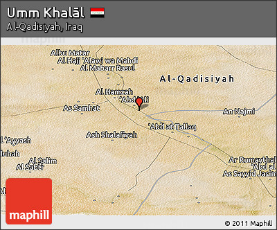 Satellite Panoramic Map of Umm Khalāl
