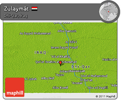 Physical Panoramic Map of Zulaymāt