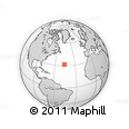 Outline Map of the Area around 31° 39' 38" N, 45° 49' 30" W, rectangular outline