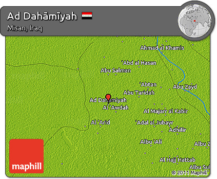 Physical 3D Map of Ad Dahāmīyah