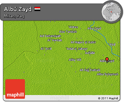 Physical 3D Map of Albū Zayd