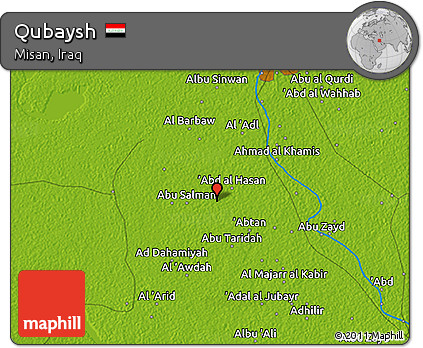 Physical 3D Map of Qubaysh