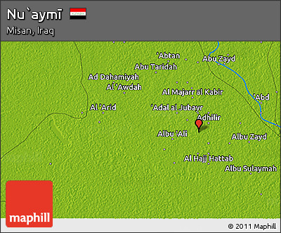 Physical 3D Map of Nu`aymī