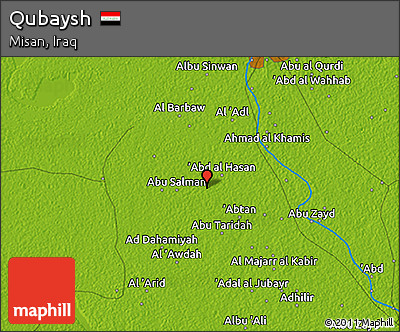 Physical 3D Map of Qubaysh