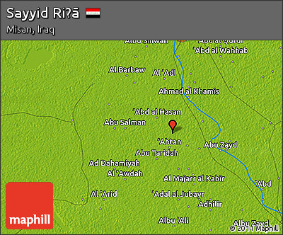 Physical 3D Map of Sayyid Riḑā