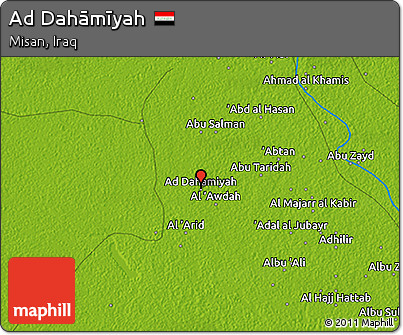 Physical 3D Map of Ad Dahāmīyah