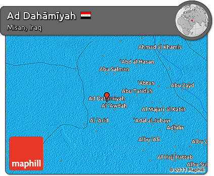 Political 3D Map of Ad Dahāmīyah