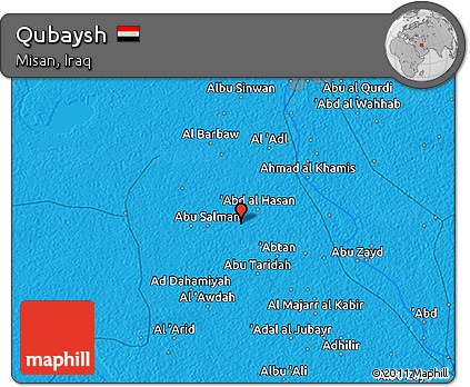 Political 3D Map of Qubaysh