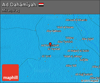 Political 3D Map of Ad Dahāmīyah