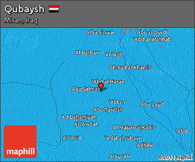 Political 3D Map of Qubaysh