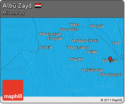 Political 3D Map of Albū Zayd