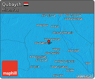 Political 3D Map of Qubaysh