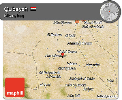 Satellite 3D Map of Qubaysh
