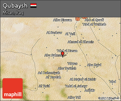 Satellite 3D Map of Qubaysh