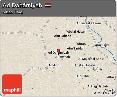 Shaded Relief 3D Map of Ad Dahāmīyah