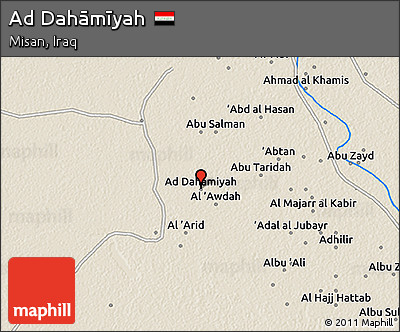 Shaded Relief 3D Map of Ad Dahāmīyah